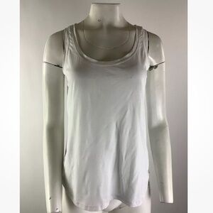 Majestic Filatures Sz XL 5 Pullover Tank Top White Lyocell Cotton Blend